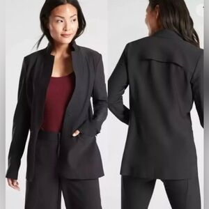 Athleta Black Interstellar Blazer Size 2 EUC Work Minimalist